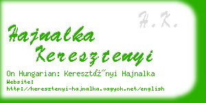 hajnalka keresztenyi business card